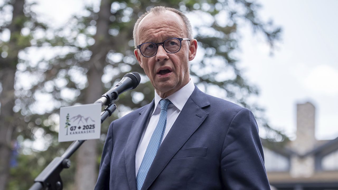 德国总理弗里德里希·梅尔茨周二在加拿大举行的 G7 峰会上发表讲话